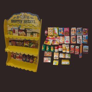 1970s Shoppin’ Sheryl Toy Grocery Aisle + Vintage Mini Food Lot Like Mini Brands